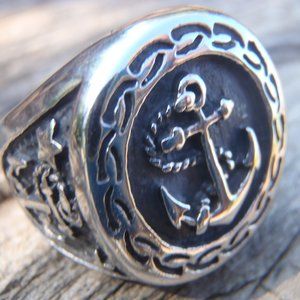 Mens Ring size 11 Fishing commercial fishing high liner Wedding Ring Fishing